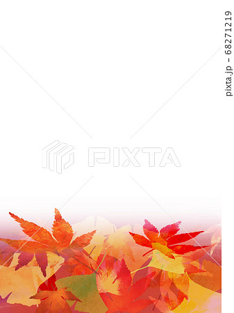 단풍이있는 가을 이미지 배경 일러스트 - 스톡일러스트 [68271219] - Pixta