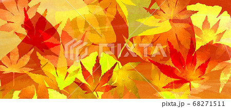 紅葉のある秋のイメージの背景イラストのイラスト素材