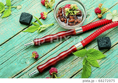 Hookah with a taste of raspberry jam. 68272075