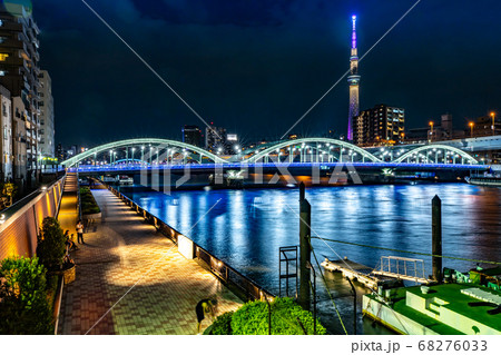 隅田川橋梁群のライトアップ 隅田川橋梁群のライトアップ 68276033
