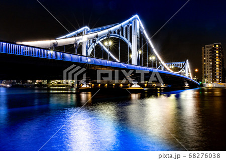 隅田川橋梁群のライトアップ 隅田川橋梁群のライトアップ 68276038