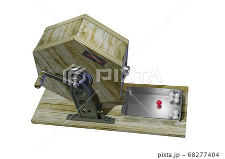 福引きイメージ (3DCG：透過素材) 68277404