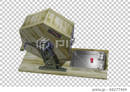 福引きイメージ (3DCG：透過素材) 68277404