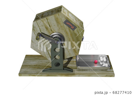 福引きイメージ (3DCG：透過素材) 68277410