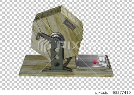 福引きイメージ (3DCG：透過素材) 68277410