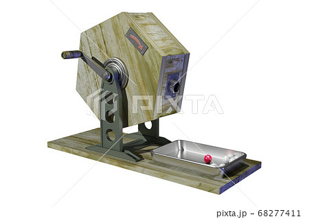 福引きイメージ (3DCG：透過素材) 68277411