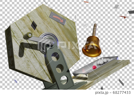 福引きイメージ (3DCG：透過素材) 68277433