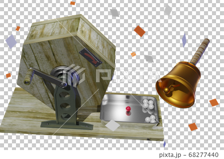 福引きイメージ (3DCG：透過素材) 68277440