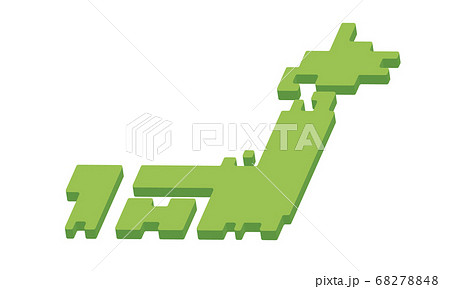 シンプルなグラフィックの日本地図のイラストのイラスト素材 6748