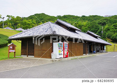 兵庫県淡路島 ウェルネスパーク五色 高速バス乗車場の写真素材