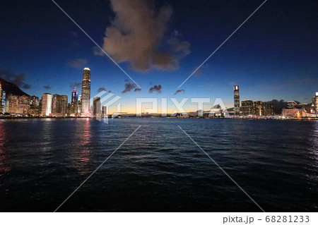 Central business district with Kowloon in the background in Hong Kong 68281233