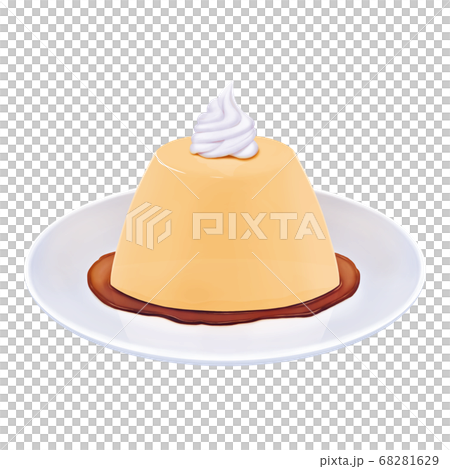 光滑的布丁和焦糖(鮮奶油)即使印刷也很漂亮 光滑的布丁和焦糖(鮮奶油)即使印刷也很漂亮 68281629