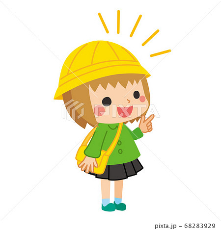 閃く可愛い幼稚園児の女の子のイラスト素材 6929
