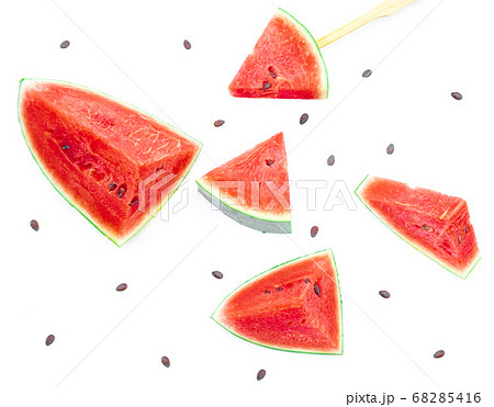 Fresh watermelon on a white background Fresh watermelon on a white background 68285416