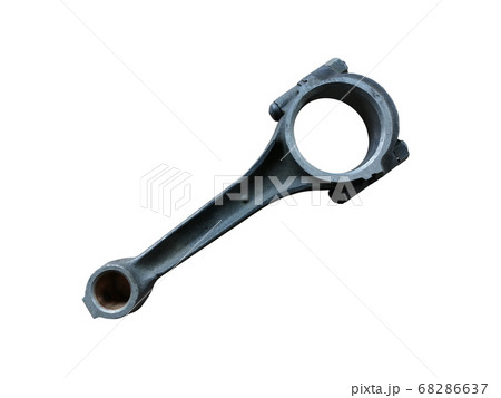 Old connecting rod truck isolated on white background. Spare parts. Old connecting rod truck isolated on white background. Spare parts. 68286637