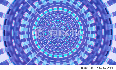 Illusional Vivid Rosette Mirrored Passage 4k uhd 3d illustration background 68287244