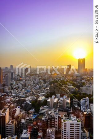 Landscape of tokyo city skyline in Aerial view 68288906