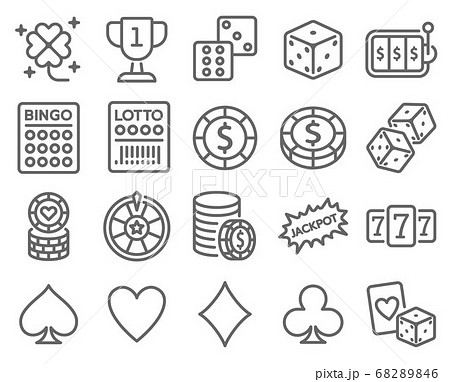 Lotto Casino icon set vector illustration....のイラスト素材 [68289846] - PIXTA