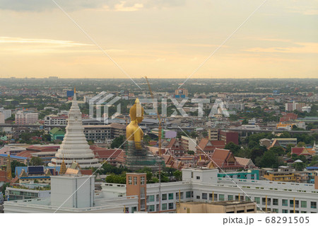 Aerial view of the Giant Golden Buddha in Wat Aerial view of the Giant Golden Buddha in Wat 68291505