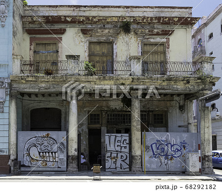 Street of Havana with old residential buildings - Havana, Cuba 68292182