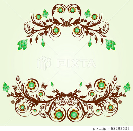 vector illustration of a floral ornament 68292532
