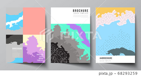 Vector layout of A4 cover mockups design templates for brochure, flyer layout, cover design, book design, brochure cover. Japanese pattern template. Landscape background decoration in Asian style. Vector layout of A4 cover mockups design templates for brochure, flyer layout, cover design, book design, brochure cover. Japanese pattern template. Landscape background decoration in Asian style. 68293259
