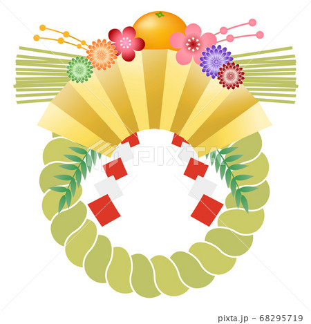 しめ縄　年賀状　縁起物　アイコン 68295719