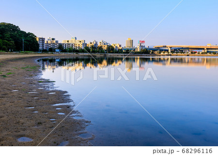 御島水域の朝風景(香椎海岸遊歩道 アイランドシティ) 【福岡市東区】 御島水域の朝風景(香椎海岸遊歩道 アイランドシティ) 【福岡市東区】 68296116