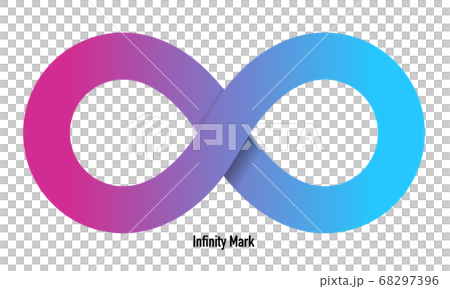 Three-dimensional and colorful infinity mark 68297396