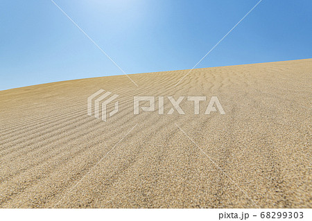 鳥取県鳥取市　青空と鳥取砂丘 68299303