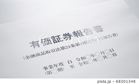 有価証券報告書の作成 68301348