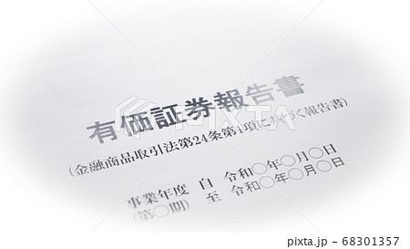 有価証券報告書の作成 68301357