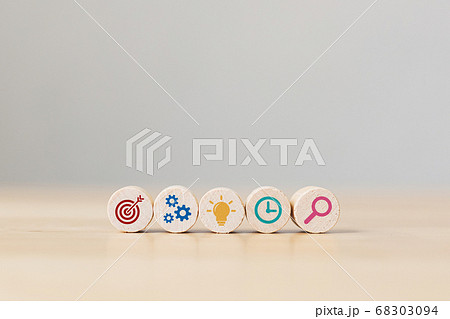 Conceptual of business strategy and action plan. Conceptual of business strategy and action plan. 68303094