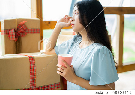 woman on the birthday party woman on the birthday party 68303119