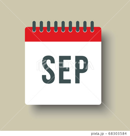 Vector icon day calendar, autumn month September 68303584