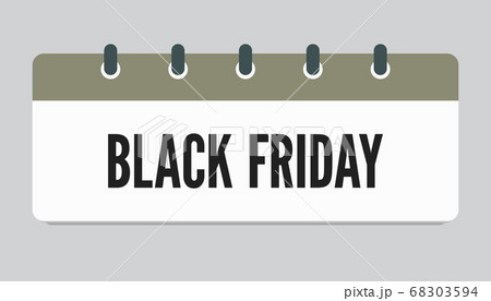 Black friday - vector icon calendar day, sale 68303594
