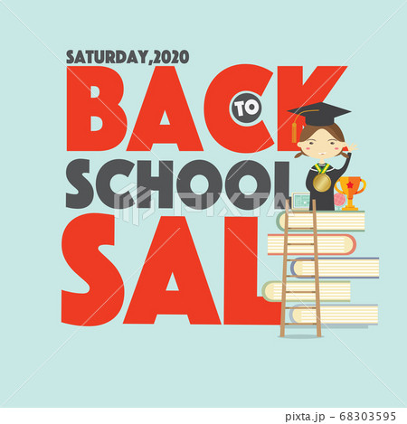 Black to School Sale Banner Design Vector Black to School Sale Banner Design Vector 68303595
