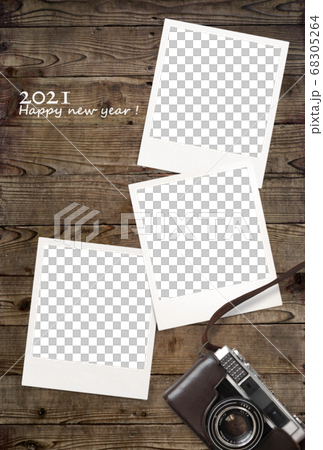 Photo frame New Year's card with a natural atmosphere Photo frame New Year's card with a natural atmosphere 68305264