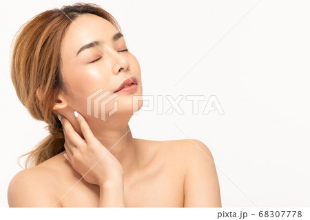 Beauty asian women portrait face with skin care healthy and skin. Beauty asian women portrait face with skin care healthy and skin. 68307778