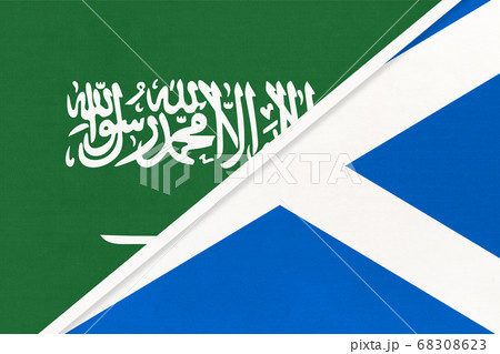 Saudi Arabia and Scotland, symbol of national flags 68308623