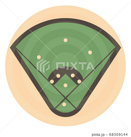 Round field for play baseball, vector Round field for play baseball, vector 68309144