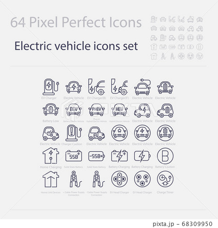 Battery Electric Vehicle Icon.(BEV,EV).Electric 68309950