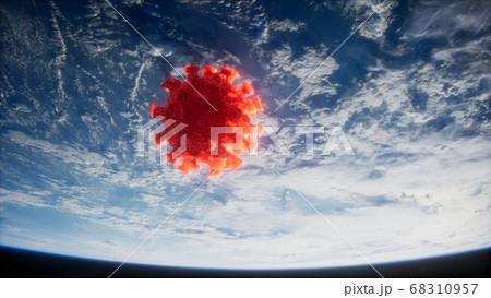 Coronavirus COVID-19 on the Earth orbit Coronavirus COVID-19 on the Earth orbit 68310957