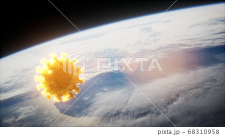 Coronavirus COVID-19 on the Earth orbit 68310958