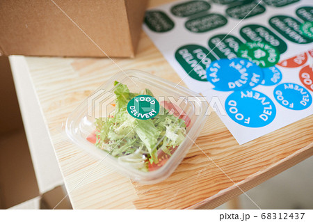 Fresh Salad from Food Delivery Service 68312437