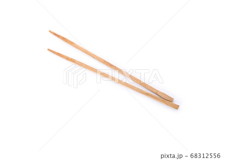 Wooden chopsticks isolated on white background, Wooden chopsticks isolated on white background, 68312556