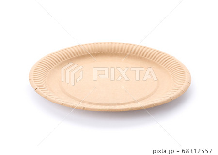 Eco - friendly plate isolated on white background. Eco - friendly plate isolated on white background. 68312557