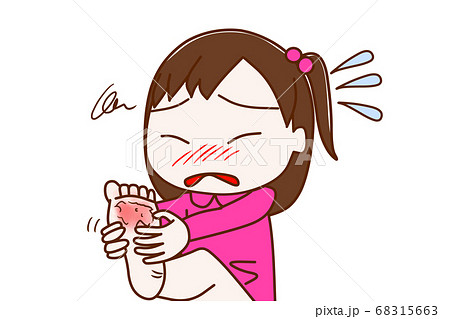 水虫で痒くて辛い少女 水虫で痒くて辛い少女 68315663