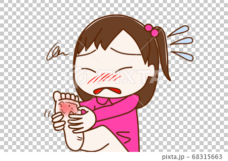 水虫で痒くて辛い少女 水虫で痒くて辛い少女 68315663
