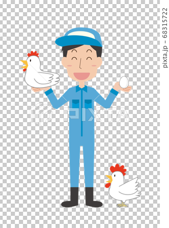 Poultry man and chicken Poultry man and chicken 68315722